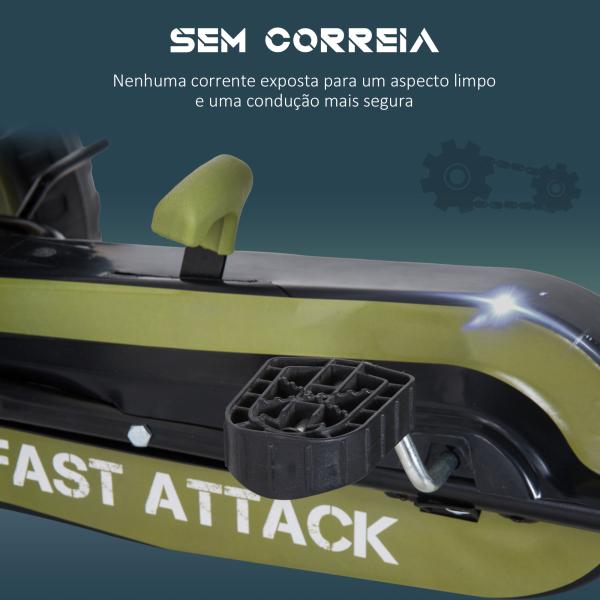 Go - Kart a pedais para crianças acima de 3 anos com freio embreagem assento ajustável máx. 35 kg 105x54x61cm Verde