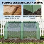 Estufa Pequena Estufa de Exterior com Proteção Dupla Janelas Estufa para Cultivos de Plantas e Flores 180x90x90 cm Verde