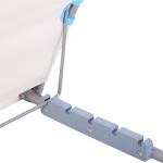 Conjunto de 2 Esteiras de Praia com Encosto Reclinável em 5 Níveis Bolsa de Transporte e Apoio de Cabeça 48x134x33 - 43 cm Branco Creme