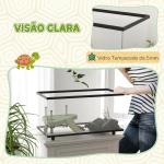 Aquário para Tartarugas 50 L com Plataforma, Rampa e Termómetro 60x30x32 cm Transparente