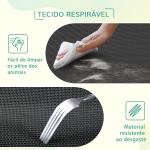 Cama Elevada para Cães e Gatos Cama Transpirável para Animais de Estimação com 130x90x20 cm Preto