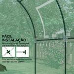 Estufa de Jardim 180x180x200 cm Estufa Tipo Túnel Pequena com Porta Enrolável e Janela de Malha para Cultivar Plantas Flores Verde