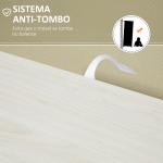 Armário de Sala de Estar Aparador Auxiliar com 4 Gavetas 1 Armário e Prateleira Inferior Móvel de Armazenamento 54x29x83cm Branco
