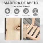 Ponte de Jardim de Madeira com Corrimãos de Correntes Metálicas Ponte Decorativa para Lagoa para 100x32x48 cm Madeira
