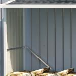 Abrigo para Lenha de Aço Galvanizado Abrigo de Armazenamento de Lenhas com Teto Inclinado para Jardim Terraço Exterior 185x84x133,5/148,5 cm Cinza