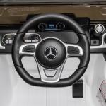 Carro Elétrico BENZ G500 Todo - o - Terreno com Bateria 12V Veículo Elétrico com Música Buzina Velocidade 3 - 5 km/h Branco