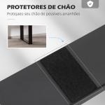 Conjunto de 2 Pés para Mesa de Aço 60x72 cm Pernas Quadradas de Mesa para Móveis de Bricolage Preto