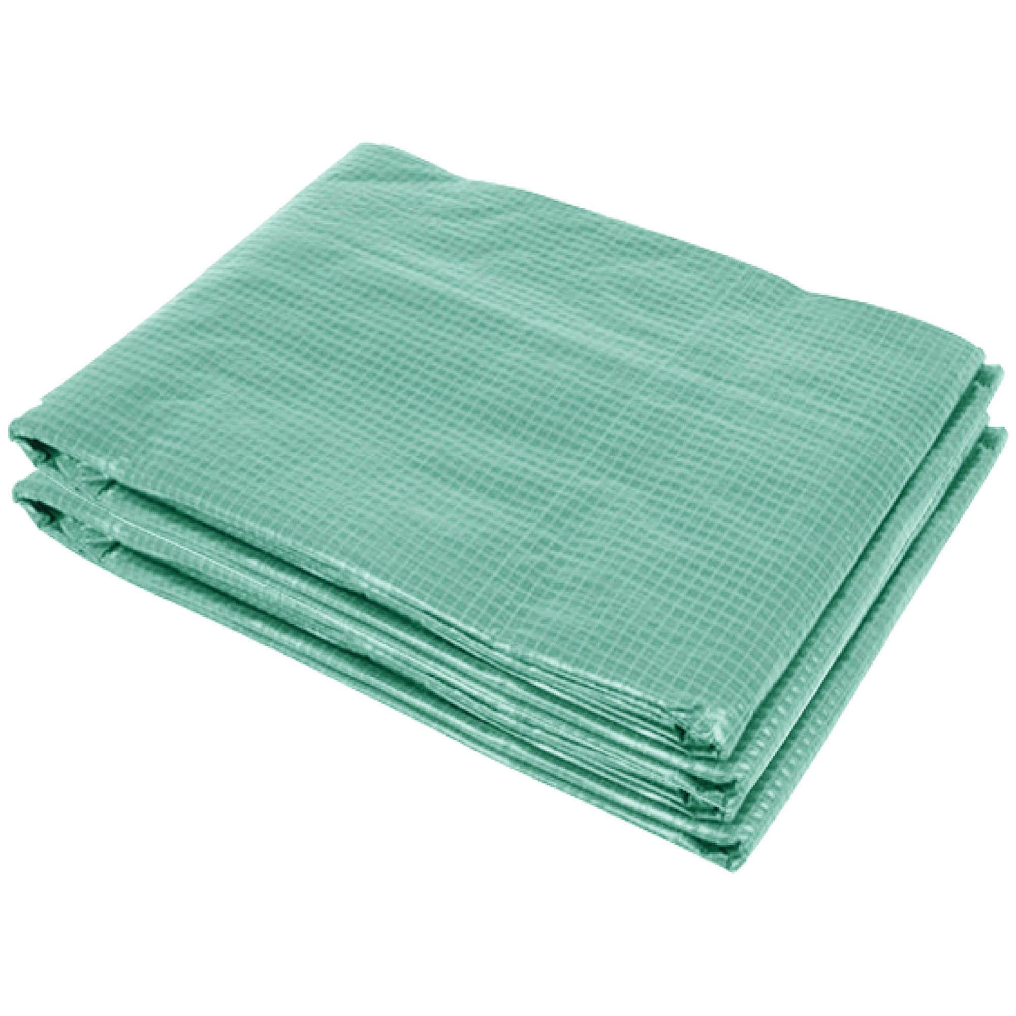 Cobertura de Estufa com 6 Janelas e Porta para Jardim Anti - UV PE 300x200x200 cm Verde