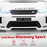 Carro Elétrico para Crianças acima de 3 Anos com Licença Land Rover Discovery Sport Carro Elétrico Infantil com Bateria 12V Controlo Remoto Faróis Buzina e Música 106x65,5x51 cm Branco