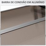 Marquesa Exterior para Portas e Janelas 303x96x27 cm com Barra de Liga de Alumínio PP Policarbonato Castanho