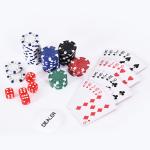 Mala de Poker Profissional com 300 Fichas Jogo de Poker com Mala de Alumínio 5 Dados 2 Baralhos de Cartas e 1 Ficha de Dealer 38x20,5x6,5cm Multicor