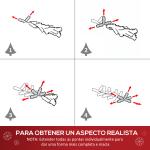 Árvore de Natal 120 cm Árvore de Natal Artificial com 130 Ramos 16 Luzes LED e Fibra Óptica Ø60x120 cm Verde