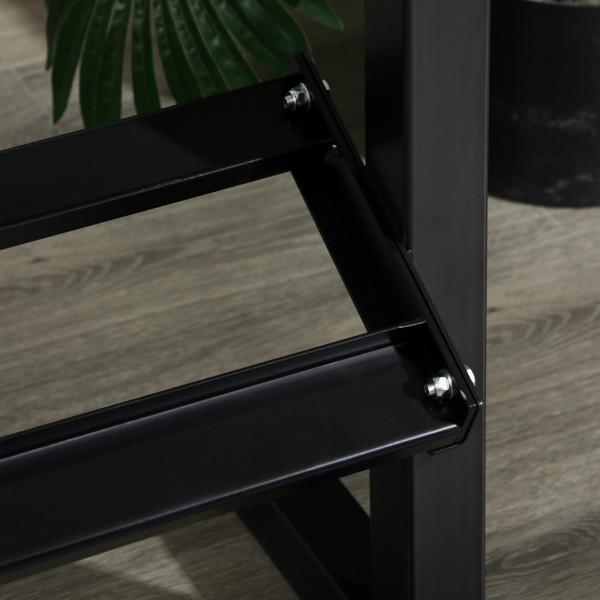 Suporte para Halteres de 2 Níveis Suporte de Armazenamento para Halteres 92,5x50,5x80,5 cm Preto