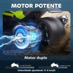 Quadricilo Elétrico para Crianças 12V com 2 Motores Velocidade até 5 km/h 3 Rodas Faróis Buzina Música 113x74x63 cm Verde