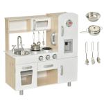 conjunto de brinquedo de cozinha para crianças acima de 3 anos inclui acessorios 74x30x81cm Branco