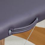 Marquesa de Massagem Dobrável com Estrutura de Madeira Altura Regulável e Bolsa de Transporte 186x60x61 - 87 cm Roxo