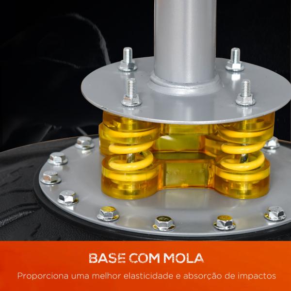 Saco de Boxe de Pé para Adultos 170 cm Altura Ajustável em 3 Níveis Punching Ball com Base Preenchível Ø50x 170 cm Preto