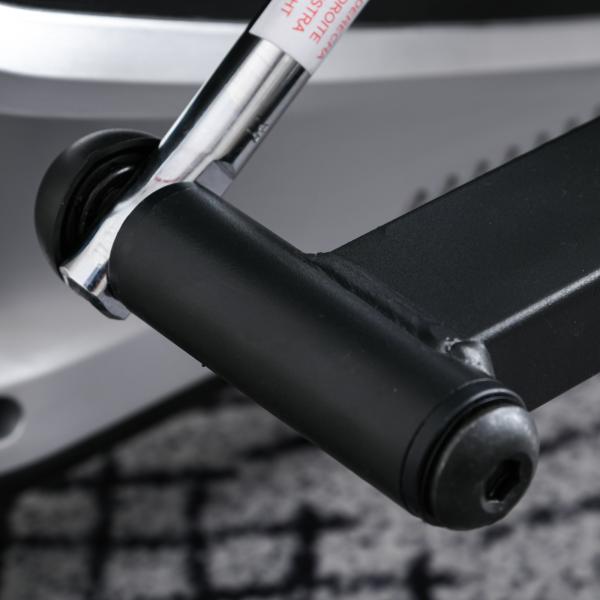 Bicicleta elíptica de fitness com Resistência Magnética Ajustável Tela LCD Sela Ajustável Monitor de Frequência Cardíaca e Volante 3 kg 103x62x151 cm Preto