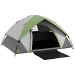 Tenda de Campismo Dobrável para 1 - 2 Pessoas com Janela e Bolsa de Transporte Impermeável 3000 mm 210x110x150 cm Verde