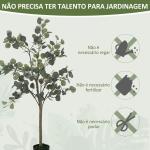 Eucalipto Artificial 150 cm Planta Artificial Decorativa Grande Árvore Artificial de Interior com 230 Folhas Verde
