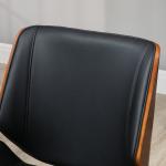 Cadeira de Escritório Operativa Giratória em PU com Altura Ajustável Função Inclinação 51x65,5x82 - 92cm Preto