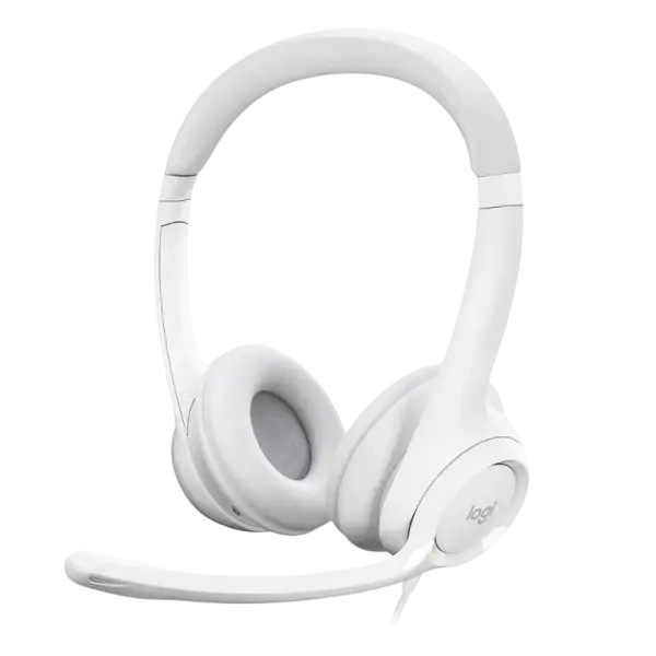Auscultadores Headset H390 c/ Fios (Branco) - LOGITECH