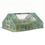 Estufa Pequena para Cultivo com 4 Janelas Enroláveis, Estrutura de Aço e Cobertura PE Anti - UV 180x140x80 cm Verde
