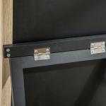 Espelho de Pé 37x157 cm Espelho de Corpo Inteiro com Estrutura de MDF e Suporte Branco e Madeira Clara