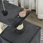Arranhador para Gatos 50x30x81,5 cm Centro de Atividades para Gatos com Poste de Sisal Plataformas e Caverna Cinza