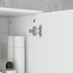 Coluna Casa de Banho Moderna com 1 Gaveta 3 Prateleiras Ajustáveis e 2 Armários Móvel Auxiliar de para Casa de Banho 30x30x180 cm Branco