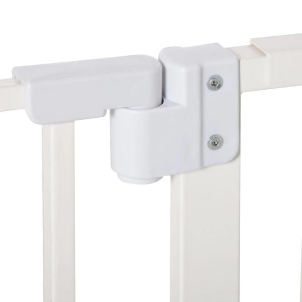 Barreira de Segurança para Animais de Estimação Cães com Extensão de 17,5 cm Sistema de Fechamento Automático 74 - 97,5x76,2 cm Branco