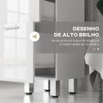 Móvel Auxiliar Casa de Banho Moderno Móvel de Armazenamento Casa de Banho com 4 Gavetas Anti - Tombo 30x30x93 cm Branco