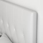 Cabeceira de Cama 160cm Cabeceira de Cama Estofada em Linho e Acolchoada 2 Formas de Uso 160x7x120cm Branco