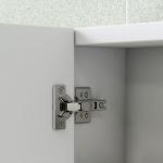 Armário de Casa de Banho com Espelho Armário de Parede Casa de Banho Suspenso com 3 Portas Prateleiras Ajustáveis 91,5x11,5x65 cm Branco