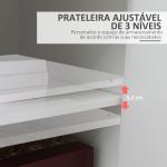 Armário para Impressora com Rodas e Gaveta 60x39x80cm Branco