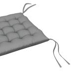 Conjunto de 6 Almofadas para Cadeiras de Jantar 40x40 cm 6 Unidades Almofadas para Cadeiras de Jardim Acolchoadas com Fitas Cinzento