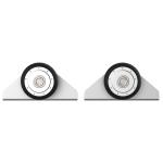 Ferragem para Porta Corredeira 186cm Kit de Acessórios para Porta Corredeira de Madeira com Trilho de Metal e 2 Roldanas Prata