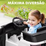 Carro Elétrico para Crianças acima de 3 Anos com Licença Land Rover Discovery Sport Carro Elétrico Infantil com Bateria 12V Controlo Remoto Faróis Buzina e Música 106x65,5x51 cm Branco
