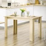 Mesa de Sala de Jantar para 4 - 6 Pessoas Estilo Moderno com Bancada de Melamina de Madeira Carga 50 kg 120x69x75 cm Carvalho