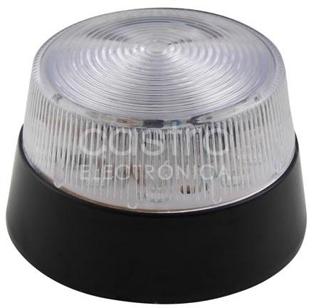 Lampada LED Strobe/Flash 12V - Cor Branco Transparente