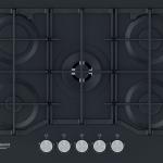 Placa Gás Natural HAGS 72F BK (Preto) - HOTPOINT