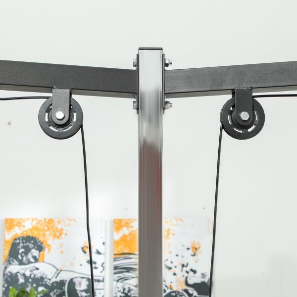 Máquina Multi Estação de Musculação Máquina de Musculação com Suporte para Agachamentos e Barra para Pesos 210x132x225 cm Preto