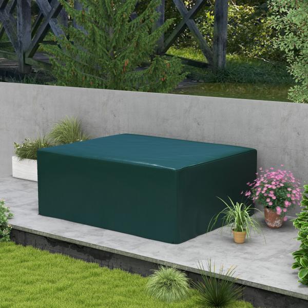 Capa Protetora para Móveis Retangular Cobertura de Móveis para Jardim Impermeável para Terraço Varanda 235x190x90 cm Verde