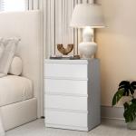 Cómoda com 4 Gavetas com Fecho Suave para Quarto Escritório Estilo Moderno 45x40x68 cm Branco