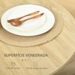 Mesa de Sala de Jantar Dobrável com 2 Laterais Mesa Auxiliar de Madeira para Cozinha Sala de Estar 104x76x73,7 cm Madeira
