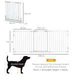 Barreira de Segurança para Animais de Estimação Barreira Dobrável de 3 Painéis 180x74,5 cm Branco