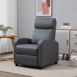 Poltrona de Massagem Reclinável com 2 Zonas de Massagem 8 Programas e 5 Níveis de Intensidade 68x88x98 cm Cinzento