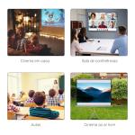 Tela de Projeção Dobrável 84 Polegadas Formato 4:3 com Altura Ajustável para Cinema em Casa Apresentações 180x203 cm Branco