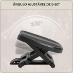 Apoio para os Pés com Superfície Texturizada Inclinação de 0 - 30° Massagem e Altura Ajustável em 3 Níveis 45x34x10 - 16,5 cm Cinza