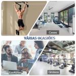 Barra de Elevações para Parede Treinamento Muscular Pull Up para Casa Carga Máxima 150kg 93,5x65x17 cm Preto